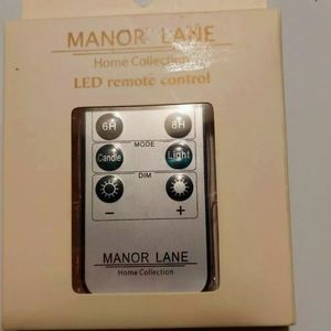 Manor Lane Home Collection LED Remote Control (includes CR2025 battery).  NEW